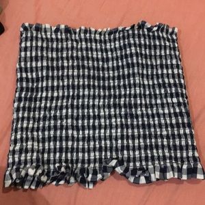 gingham tube top